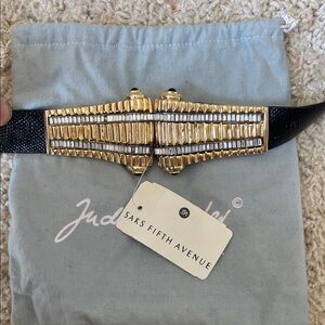 Judith Leiber Gold and Black Women's Belt